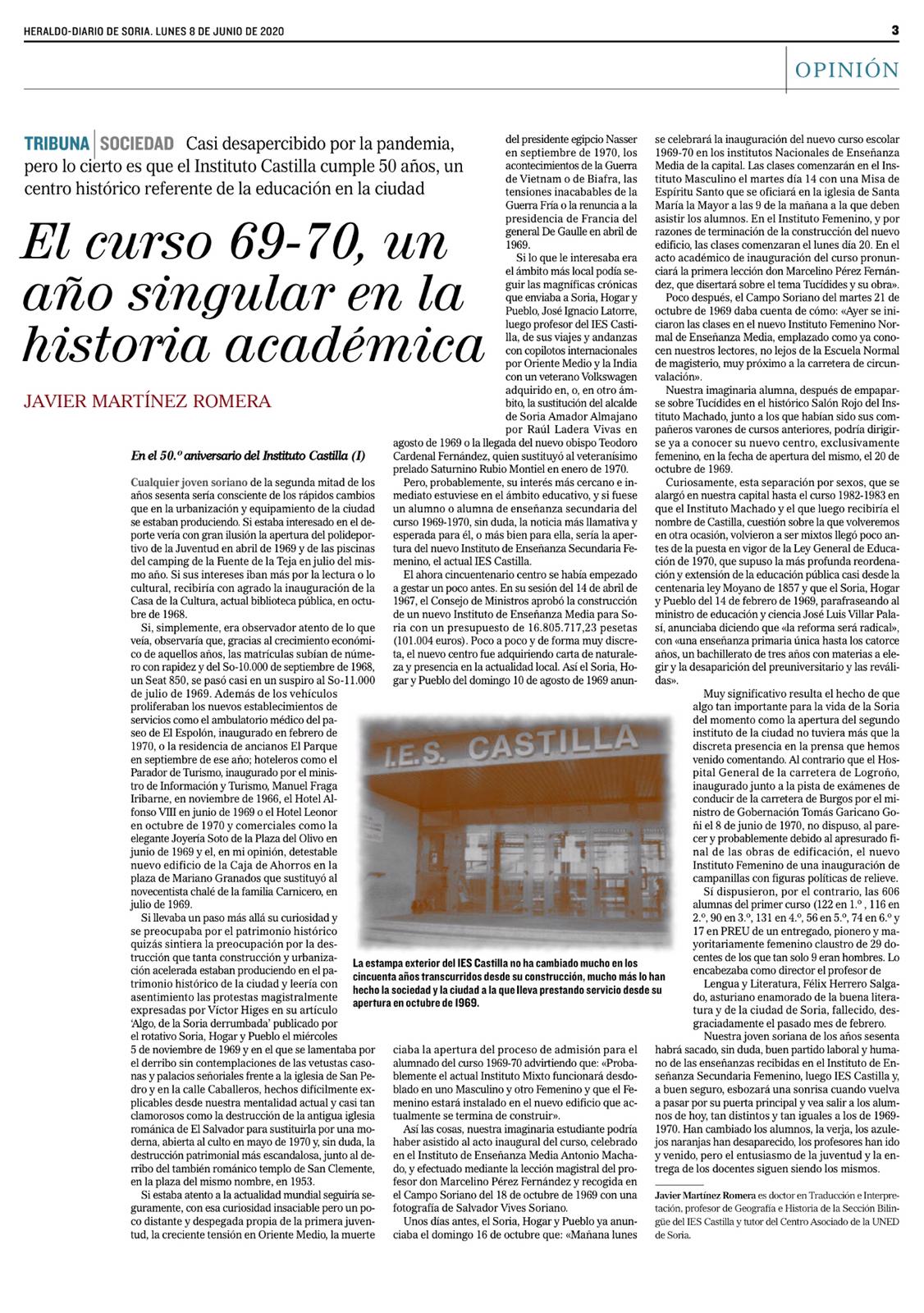 2020-06-08 Heraldo-Diario 50años1 Javier M. Romera